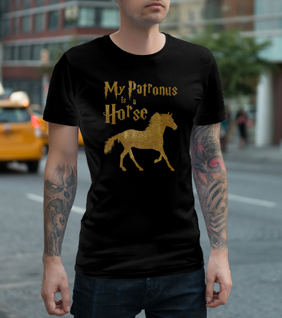 My Patronus Is a Horse Harry Fan Wizardry Magic T-Shirt