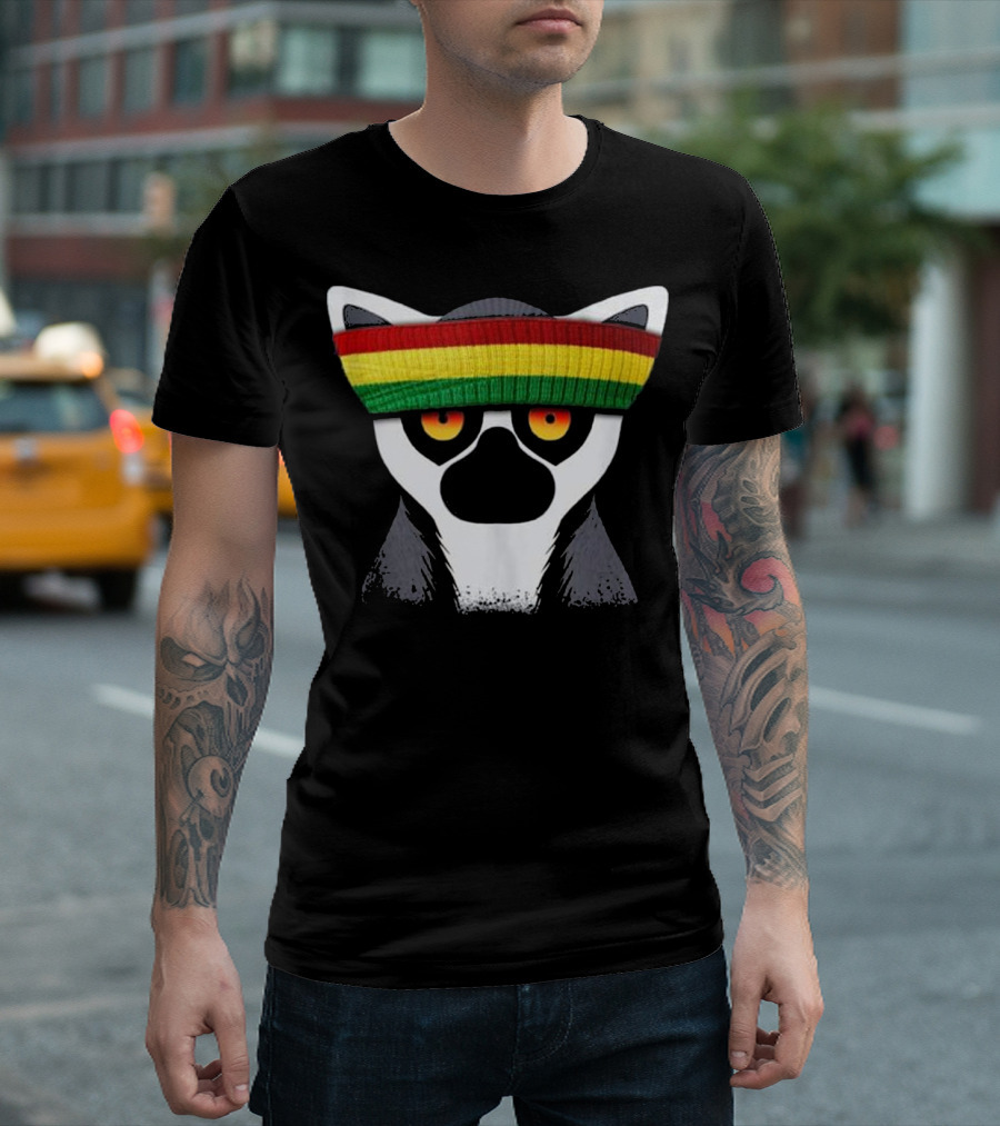 Ring Tailed Lemur Reggae Music Rastafarian Vibes T-Shirt