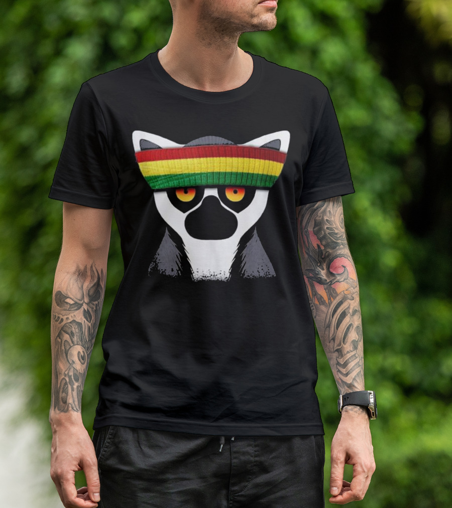 Ring Tailed Lemur Reggae Music Rastafarian Vibes T-Shirt
