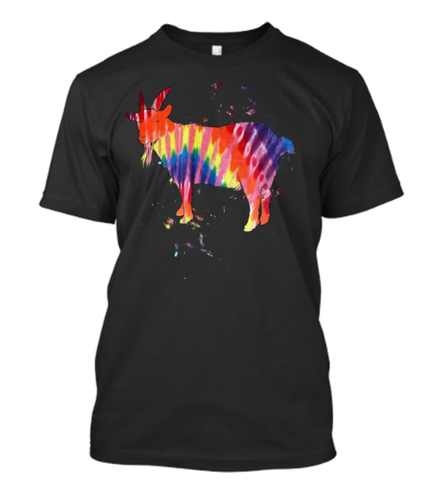 Groovy Goat Tie Dye Psychedelic Rainbow T-Shirt