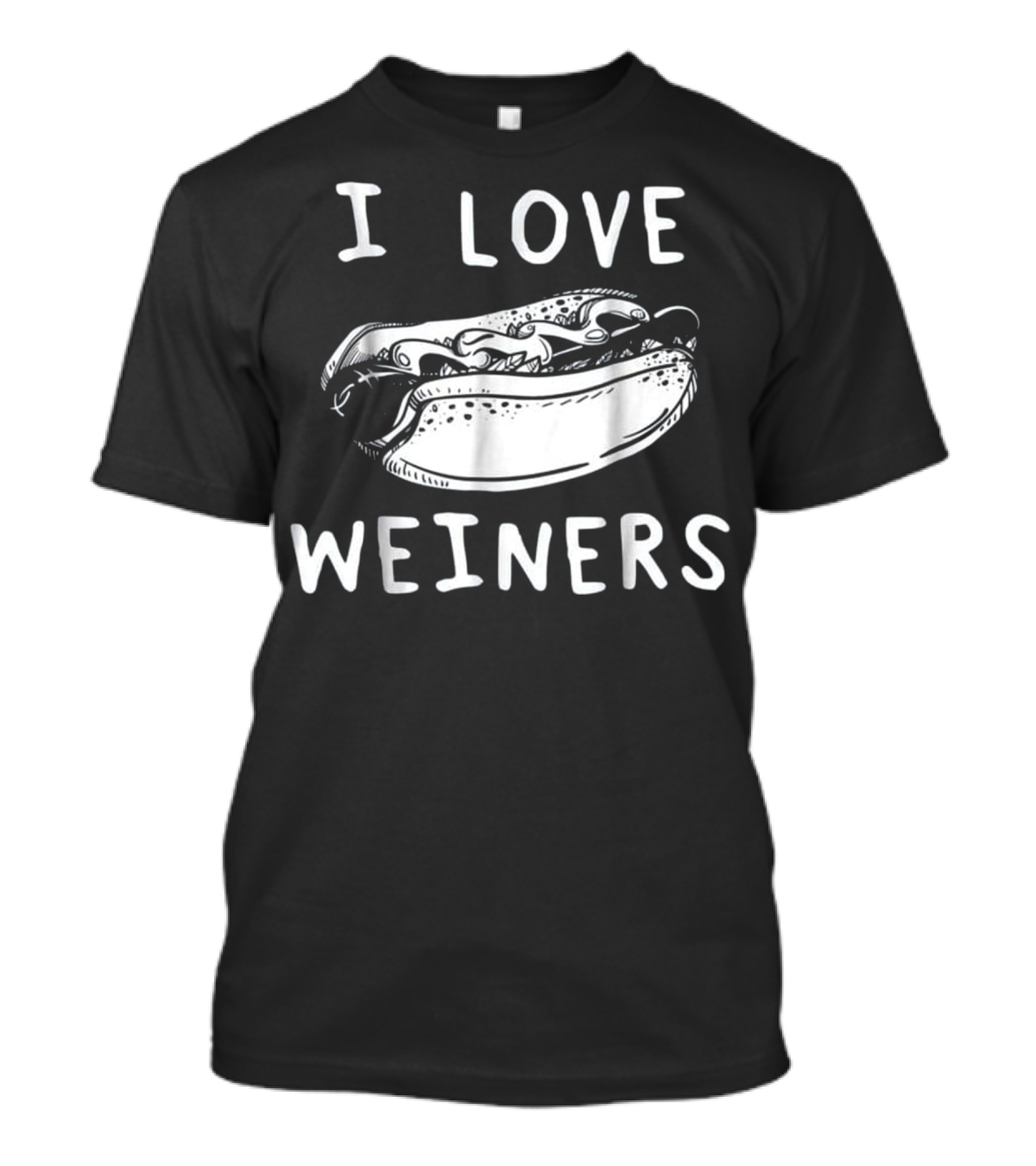 I Love Weiners Grilling Hotdog Camping Enthusiast T-Shirt