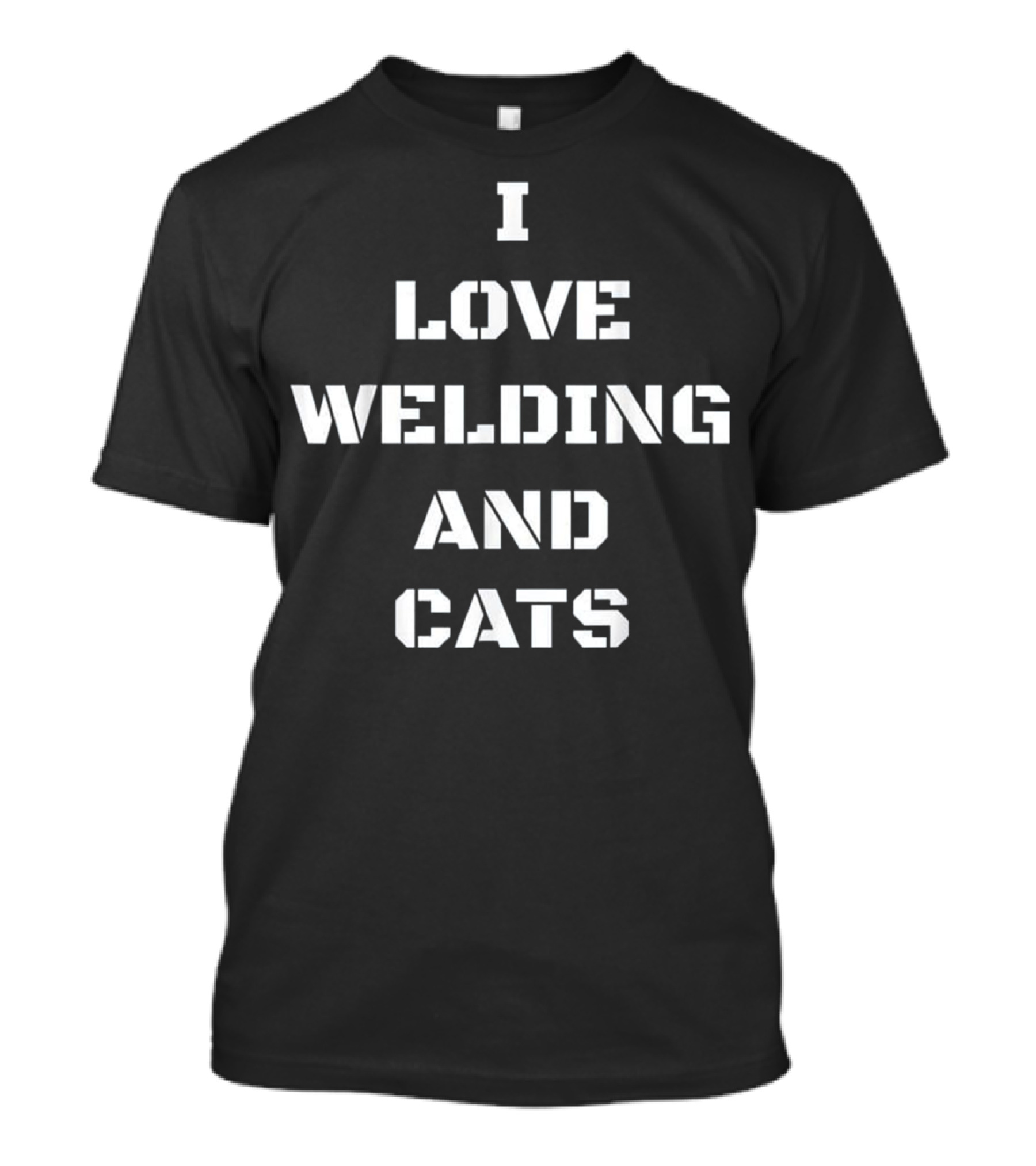 I Love Welding And Cats T-Shirt