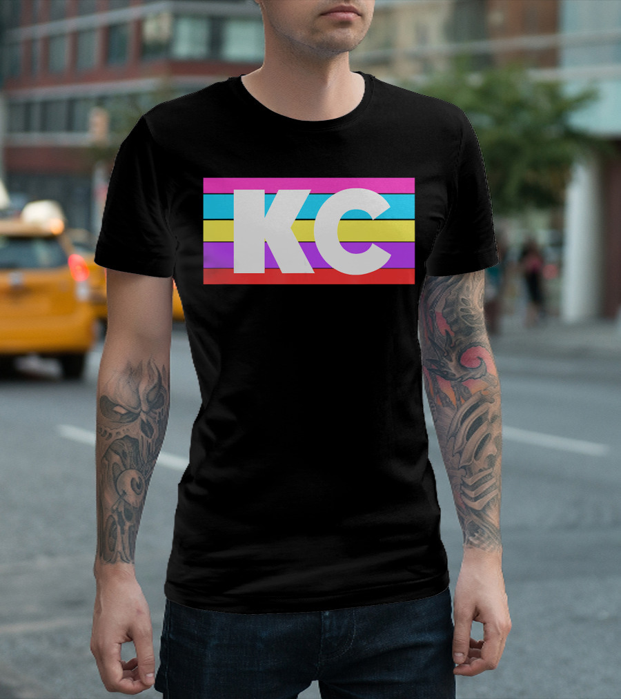 KC 80s Kansas City Pop Culture Stripes T-Shirt