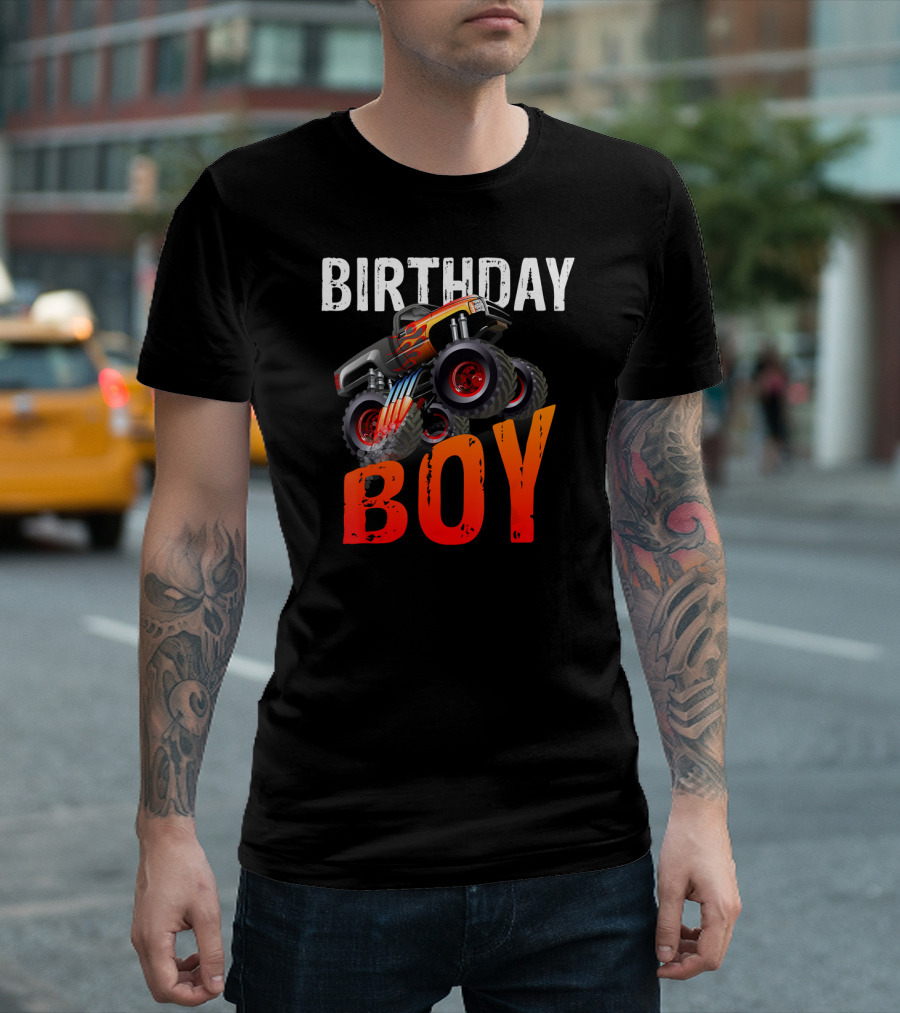 Birthday Boy Monster Truck Jam T-Shirt