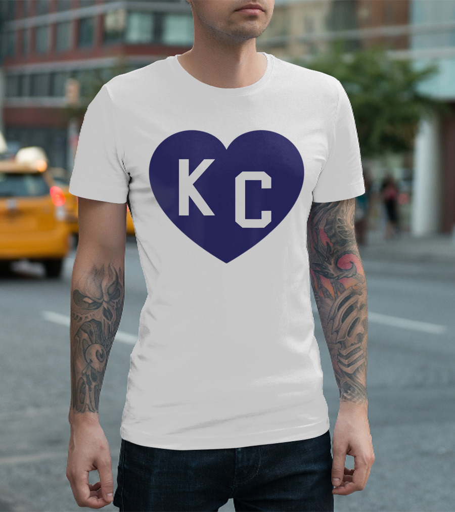 KC Heart Kansas City Love Sports Team Fans T-Shirt