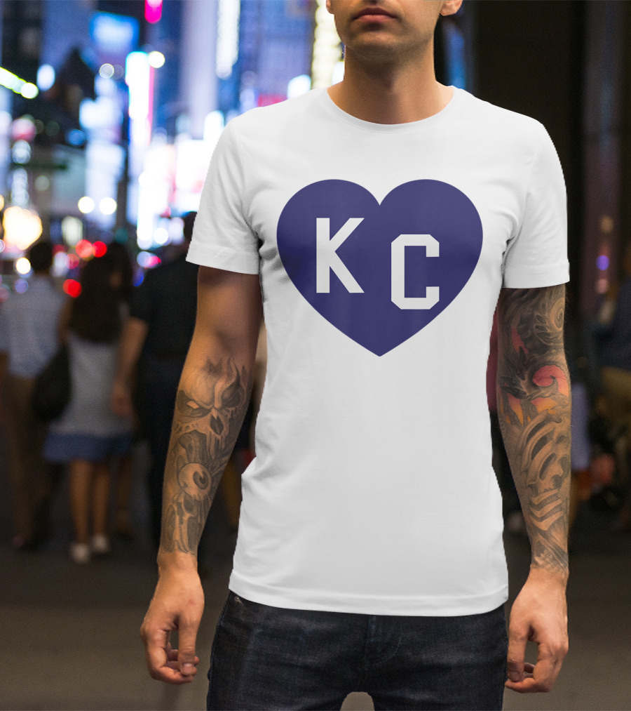 KC Heart Kansas City Love Sports Team Fans T-Shirt