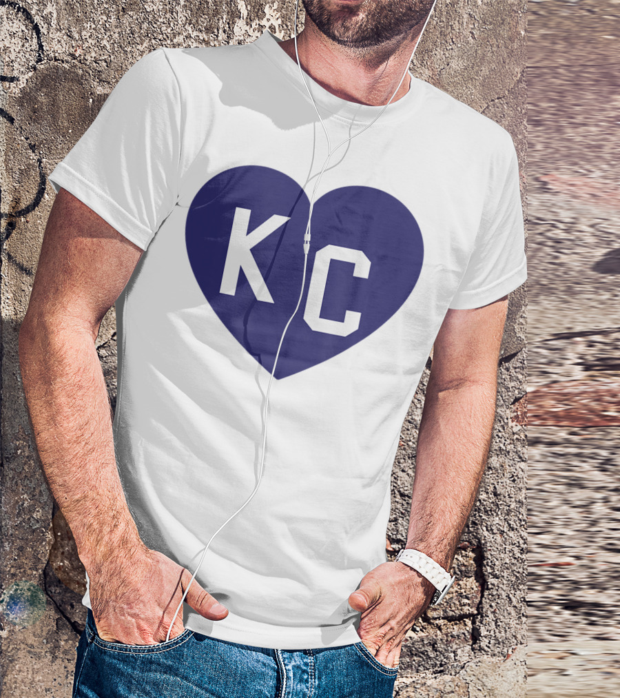 KC Heart Kansas City Love Sports Team Fans T-Shirt