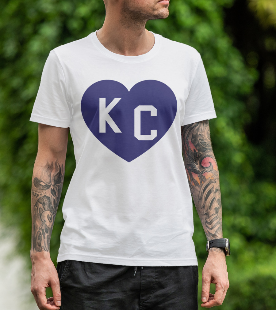 KC Heart Kansas City Love Sports Team Fans T-Shirt
