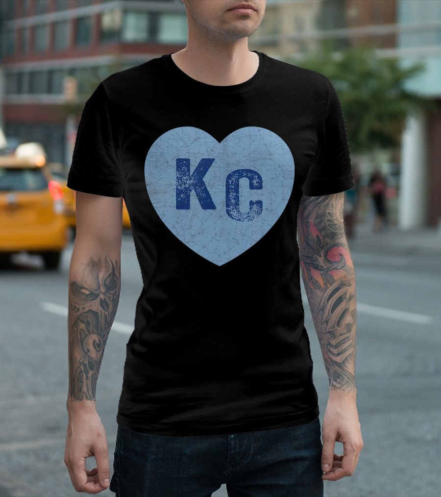 KC Heart Kansas City Royal Blue Baby Blue T-Shirt