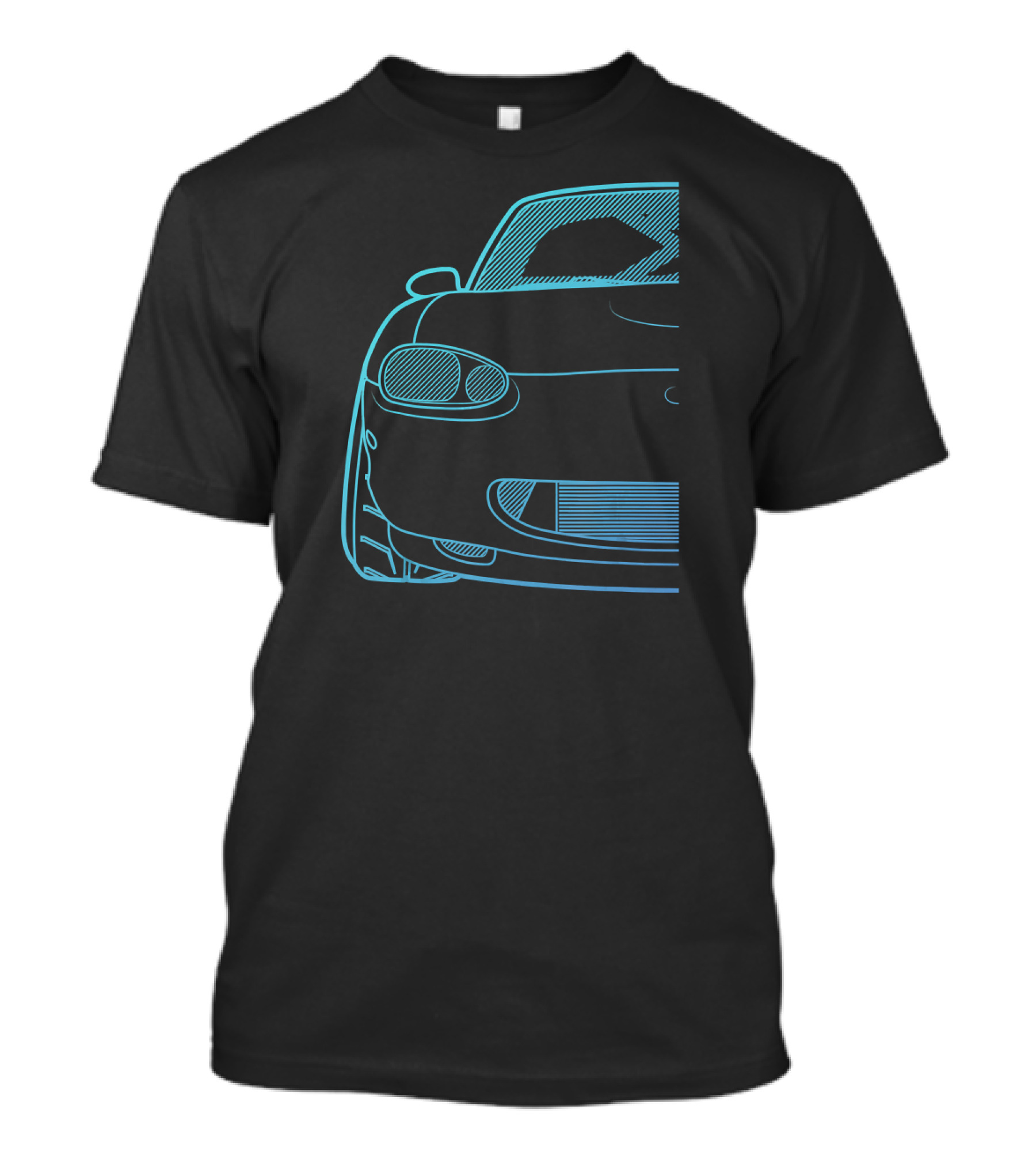 Roadster NB Series Turbo Racing Blue Gradient Sketch T-Shirt