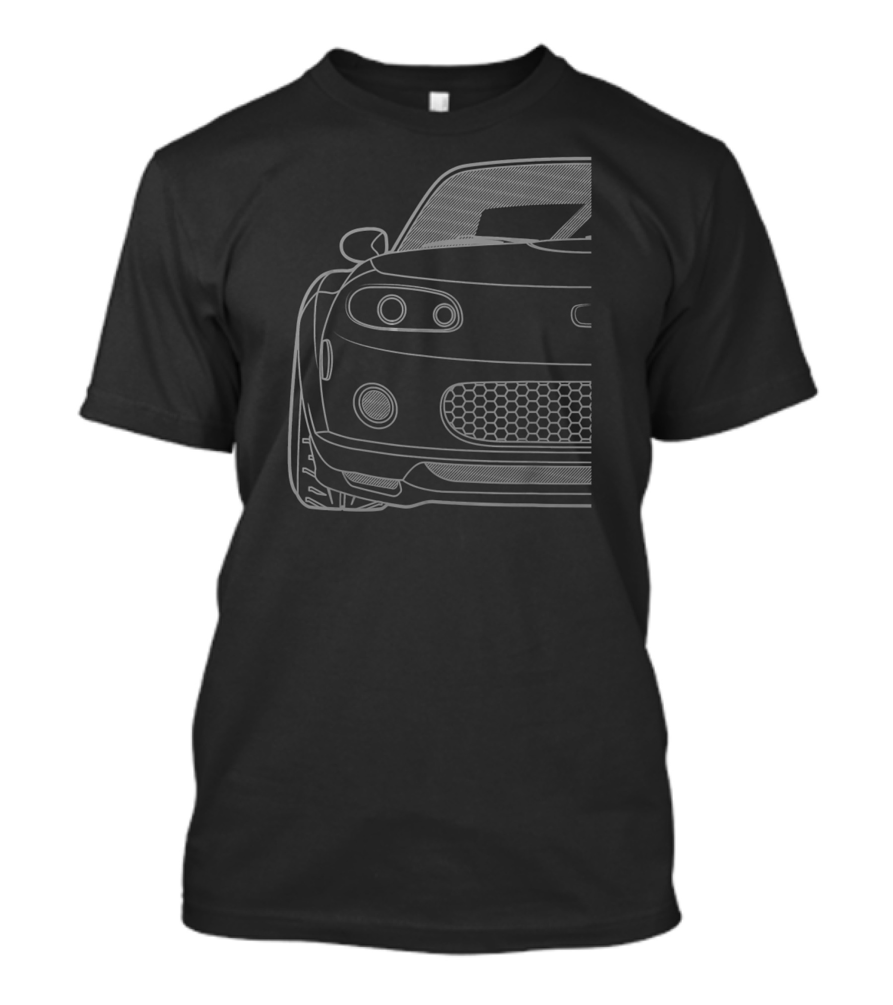 Roadster NC Series Racing Style Gray Car Outline Front View T-Shirt