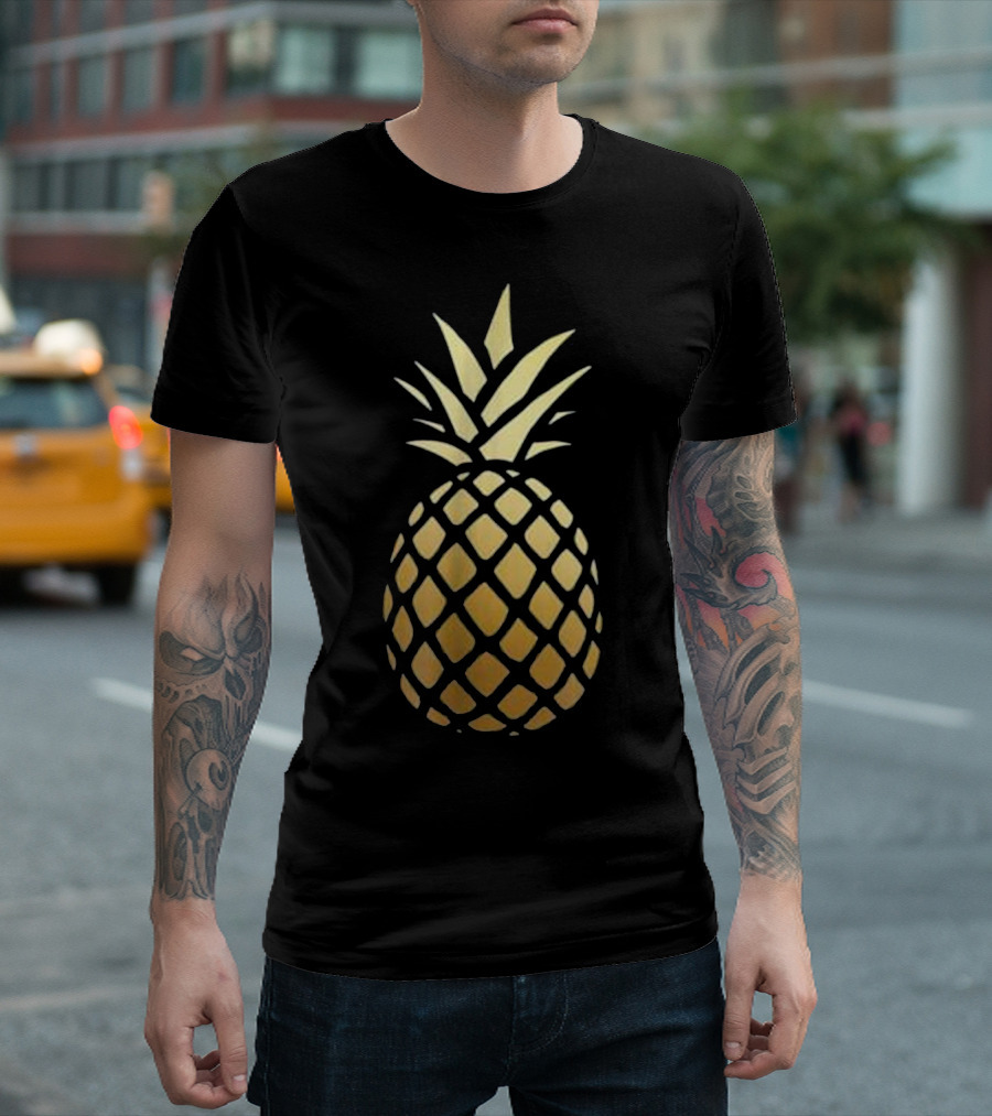 Pineapple Gold Cute Beach Tropical Summer T-Shirt