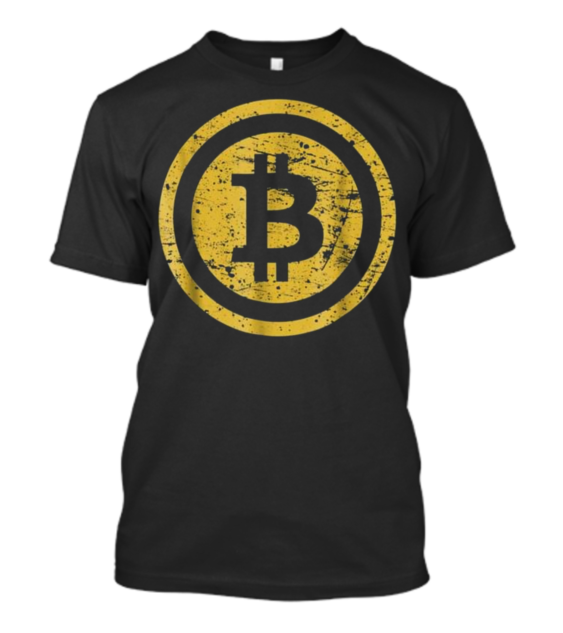 Bitcoin Logo Vintage Gold HODL Cryptocurrency T-Shirt