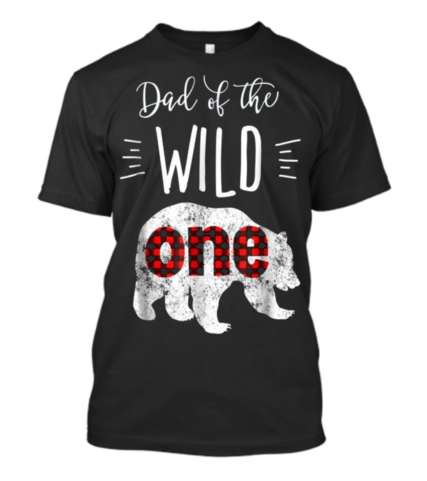 Dad Of The Wild One Bear Plaid Lum T-Shirt