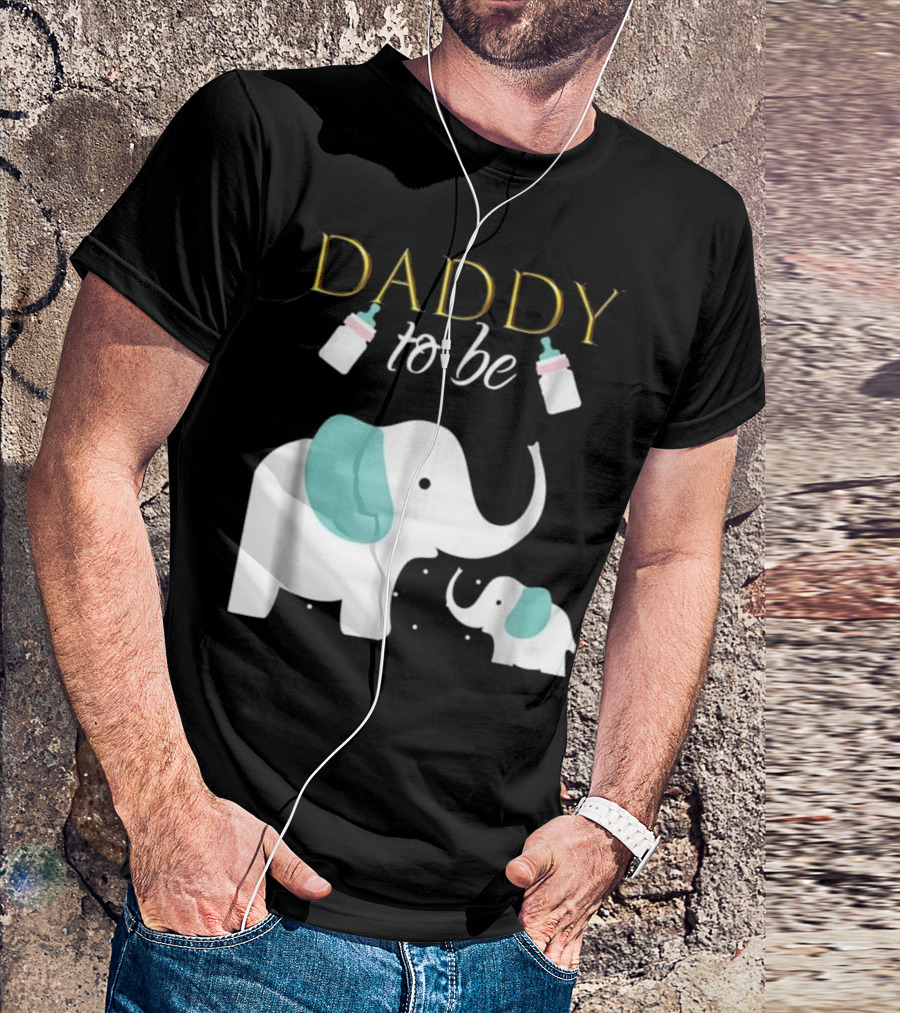 Daddy To Be Elephant Baby Shower For Boy T-Shirt