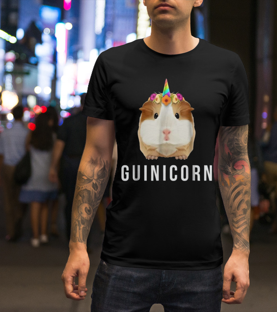Guinea Pig Guinicorn Unicorn Flower Costume T-Shirt