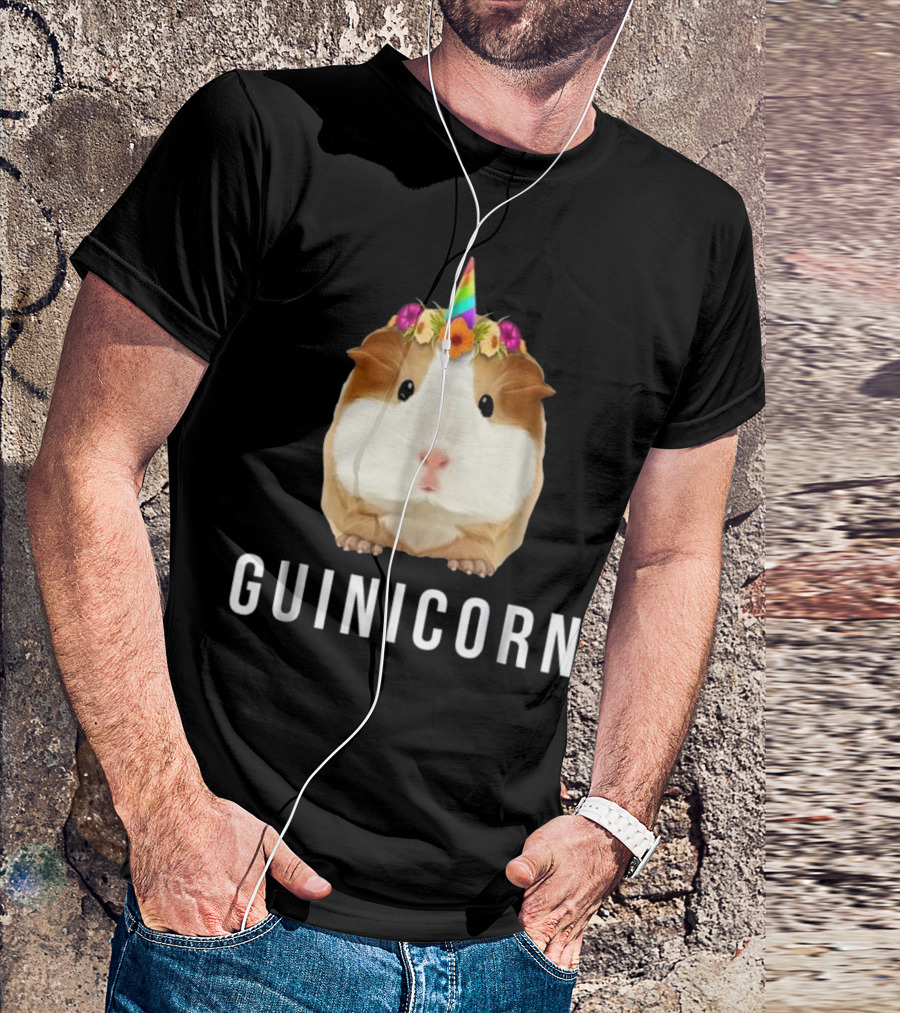 Guinea Pig Guinicorn Unicorn Flower Costume T-Shirt