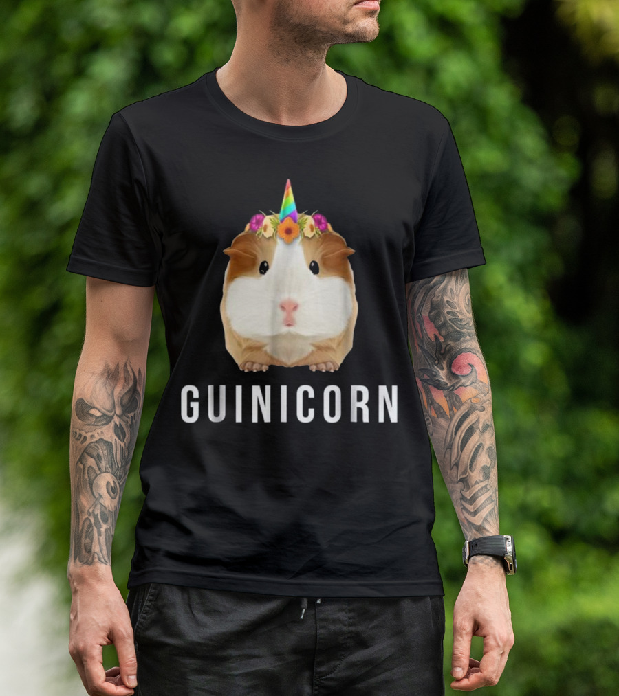 Guinea Pig Guinicorn Unicorn Flower Costume T-Shirt
