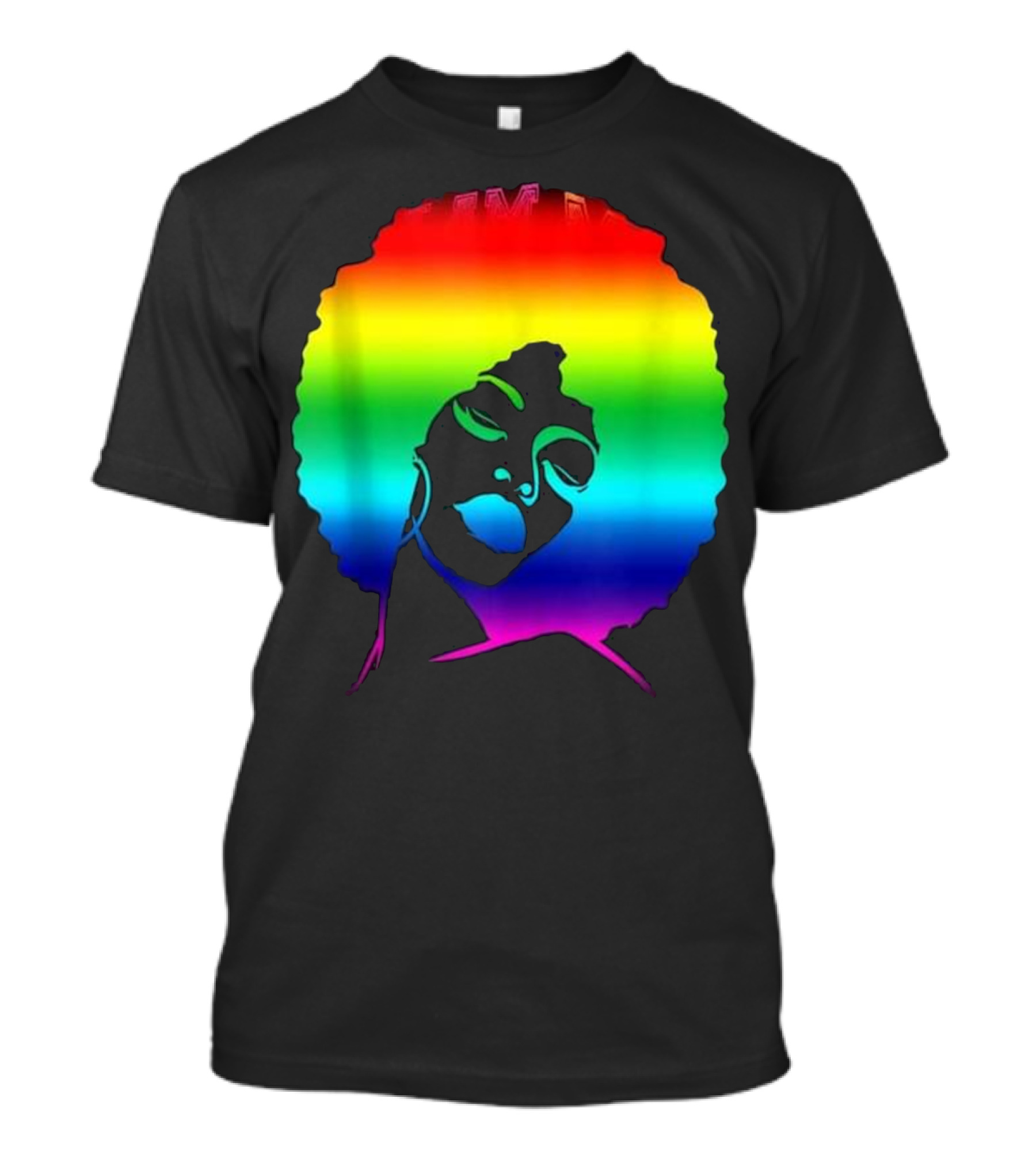 Black Girl Magic Afro Diva Queen Rainbow T-Shirt