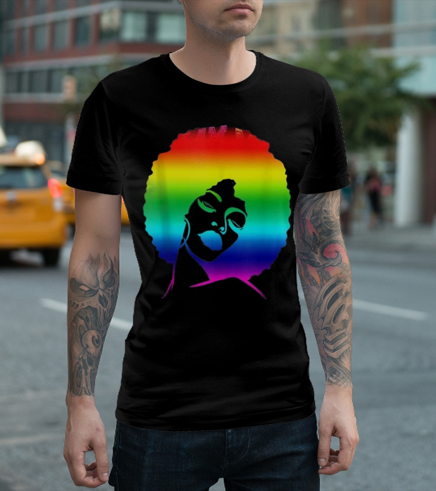 Black Girl Magic Afro Diva Queen Rainbow T-Shirt
