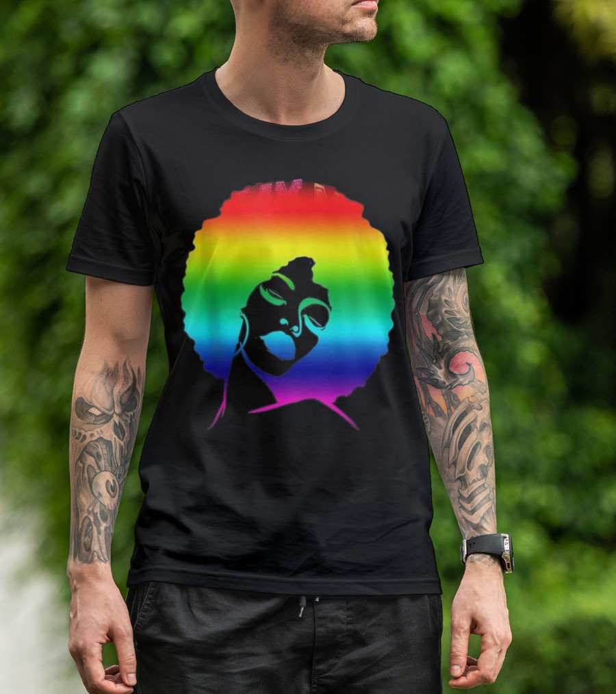 Black Girl Magic Afro Diva Queen Rainbow T-Shirt
