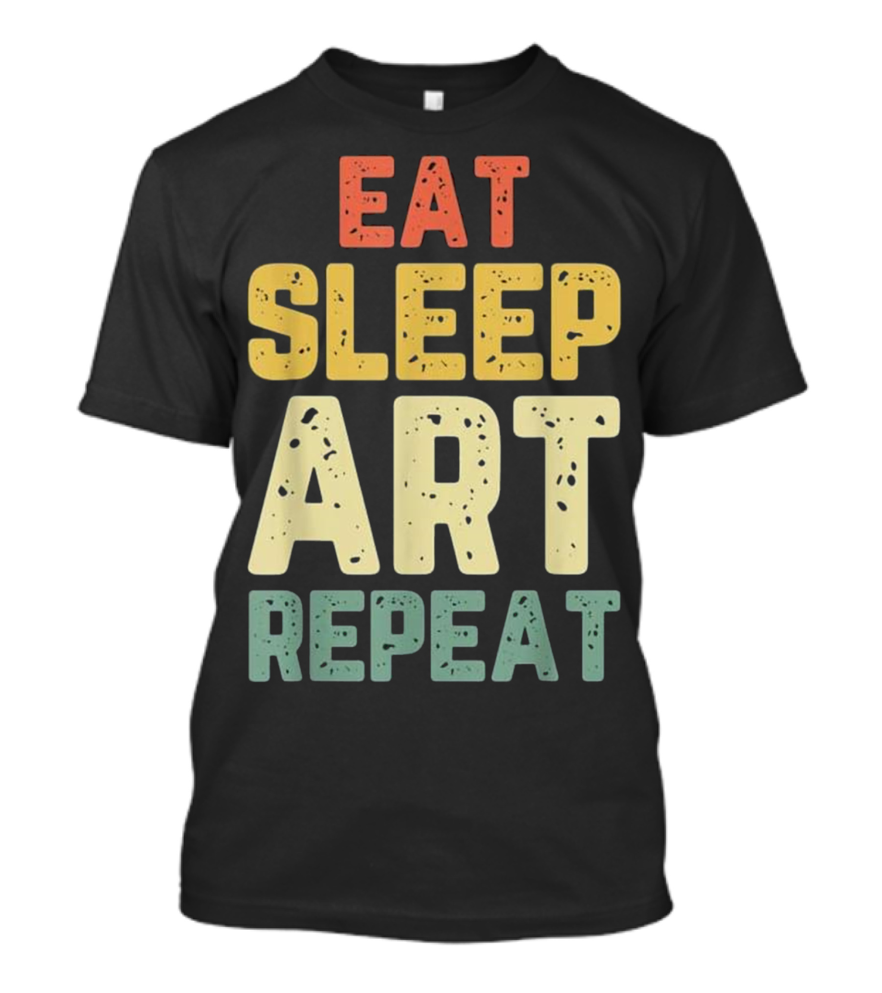 Eat Sleep Art Repeat Artist Retro T-Shirt