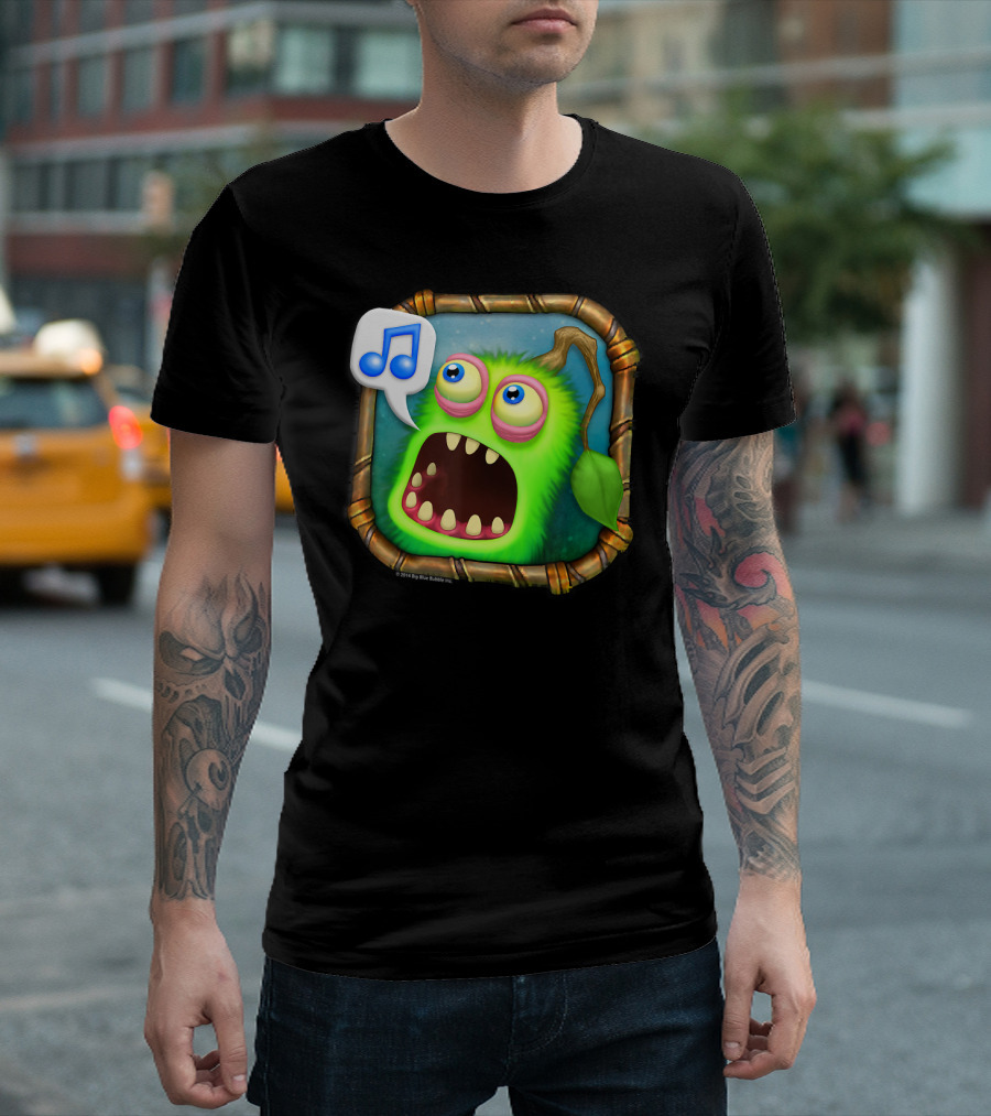 My Singing Monsters Furcorn Creature with Musical Note Speech Bubble T-Shirt