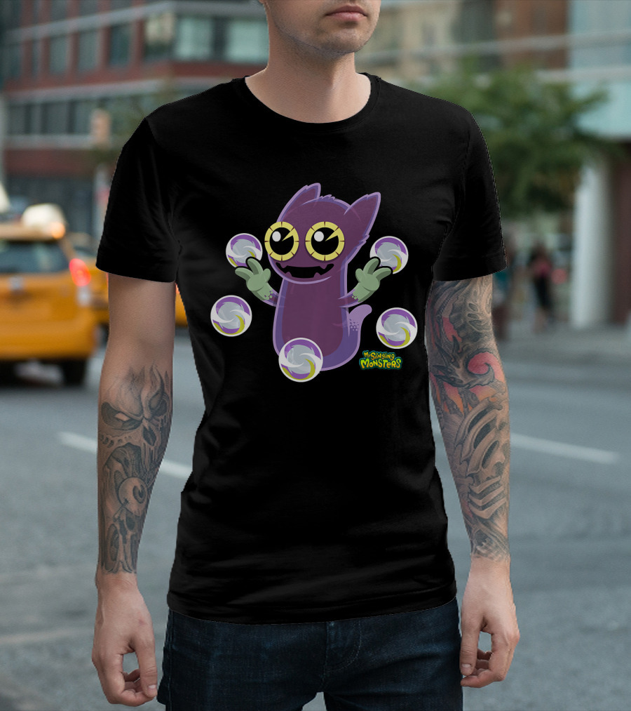 My Singing Monsters Ghazt with Yellow Eyes and Spirals T-Shirt