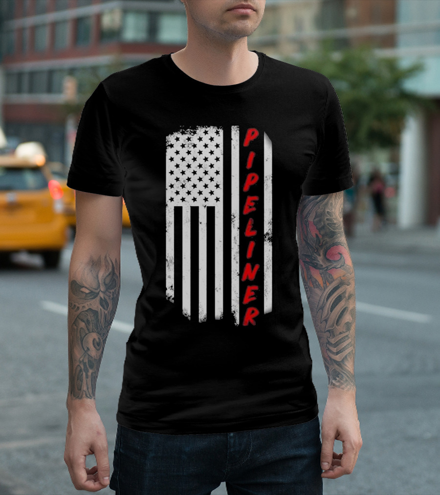 Pipeliner American Flag Weld Pride T-Shirt