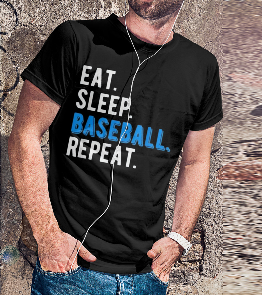 Eat Sleep Baseball Repeat Sport Player Lifestyle T-Shirt