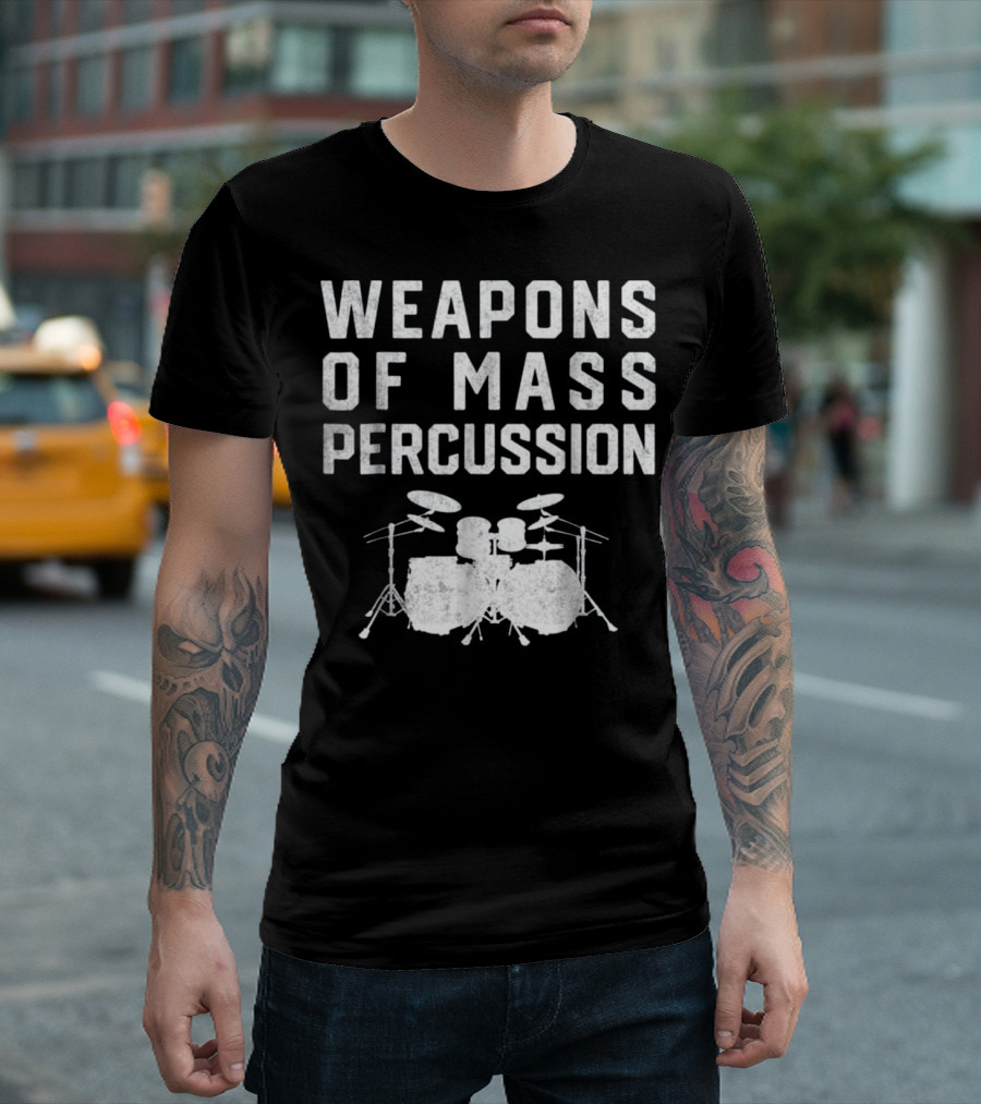Mens Weapons of Mass Percussion Drums T-Shirt