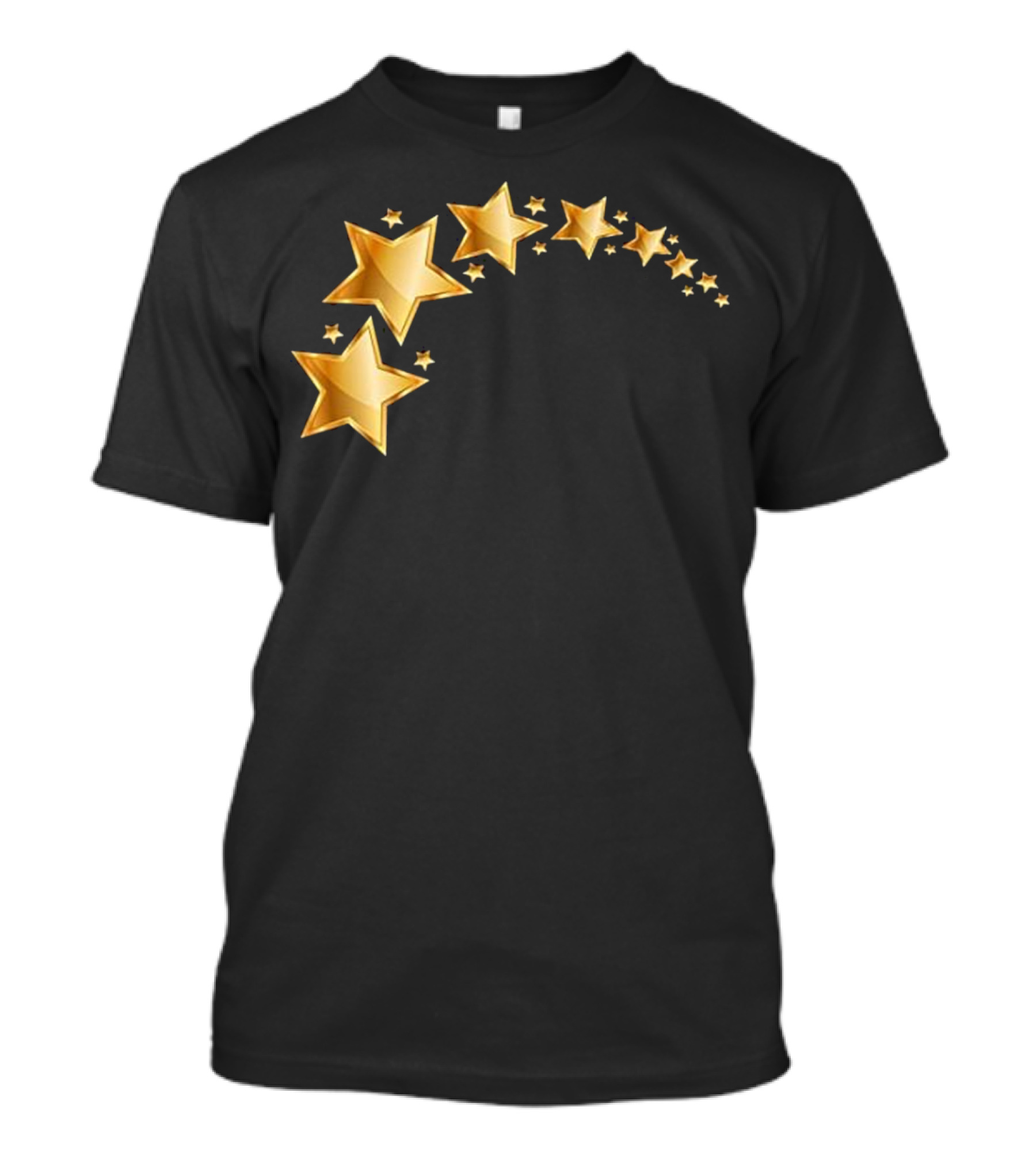 Blackrt Black With Gold Stars T-Shirt