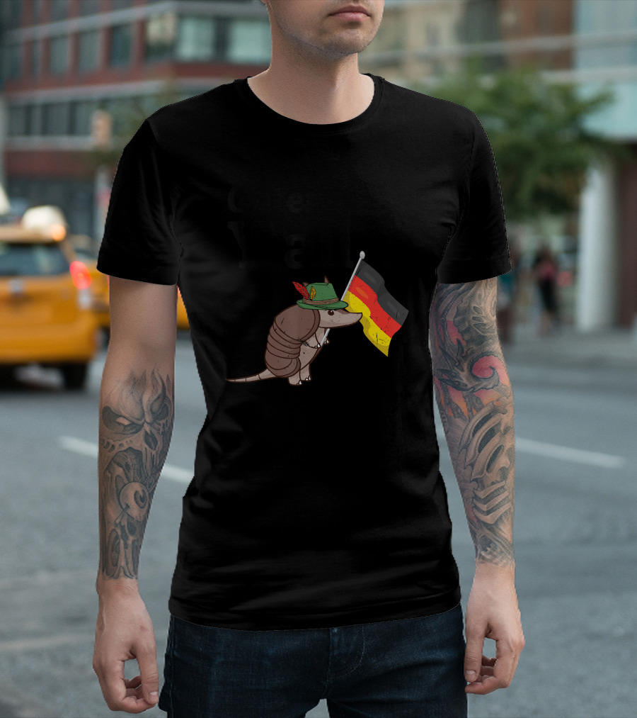 Guten Tag Y'all Armadillo With German Flag And Hat T-Shirt