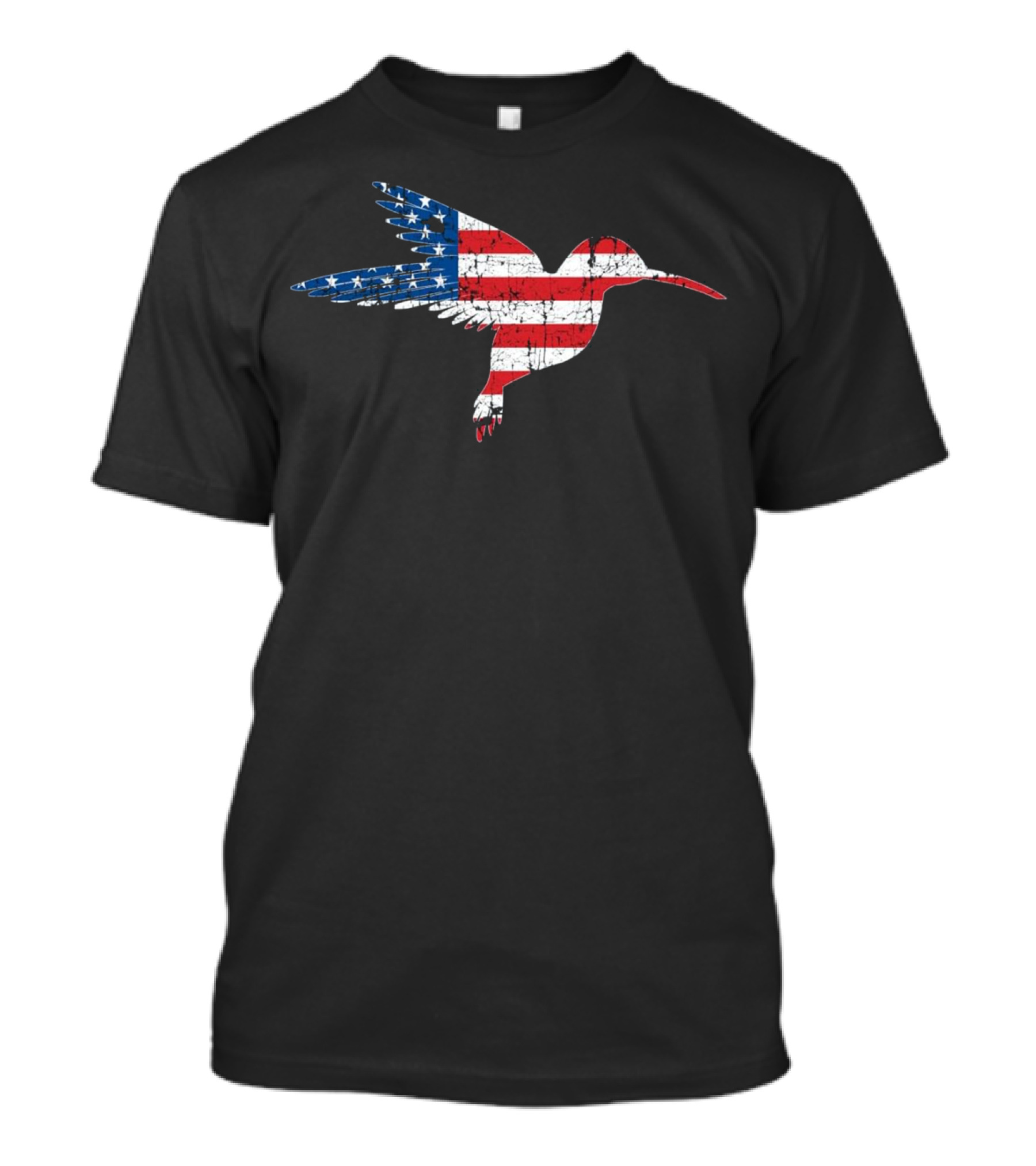 American Flag Hummingbird Men Women USA Patriotic T-Shirt