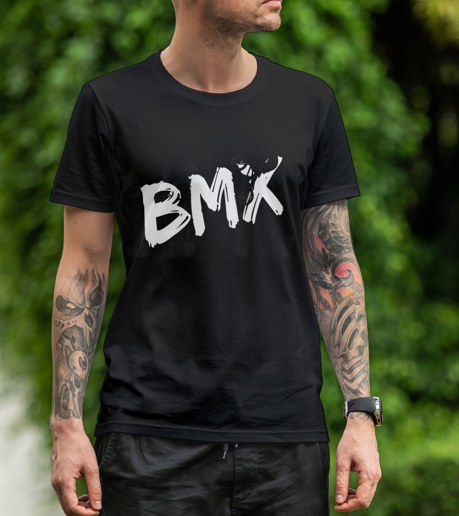 BMX Rider Bicycle Silhouette With Ramp T-Shirt