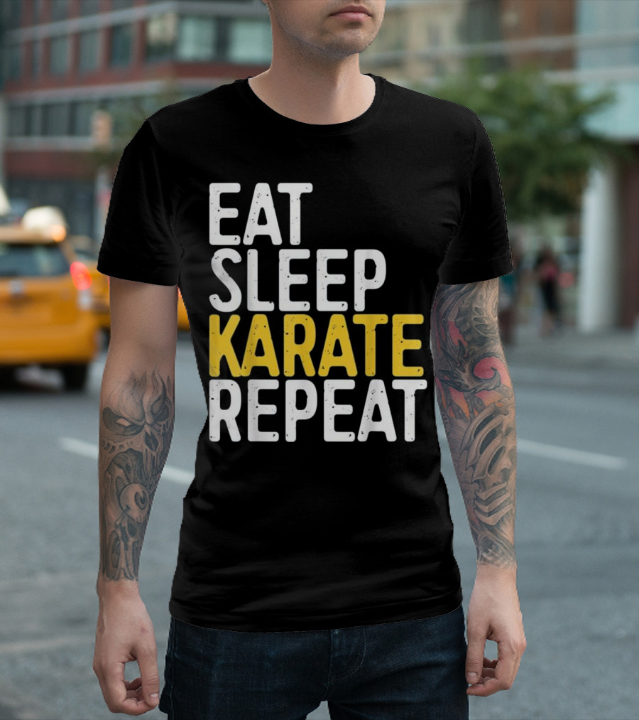 Eat Sleep Karate Repeat Funny Sport Karate Lifestyle T-Shirt