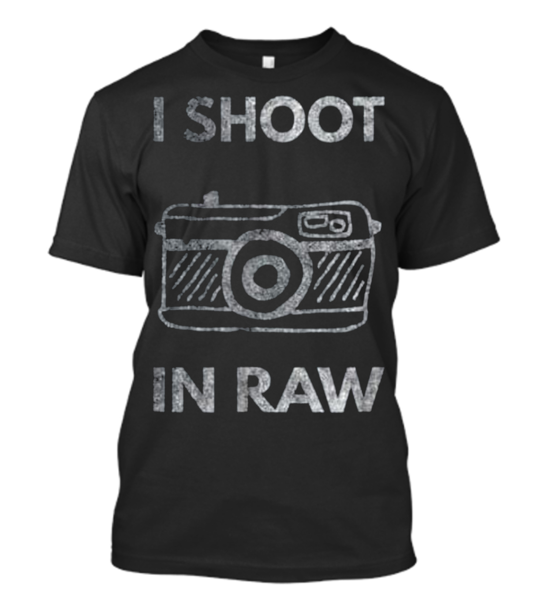 I Shoot In RAW Retro Camera Photography T-Shirt