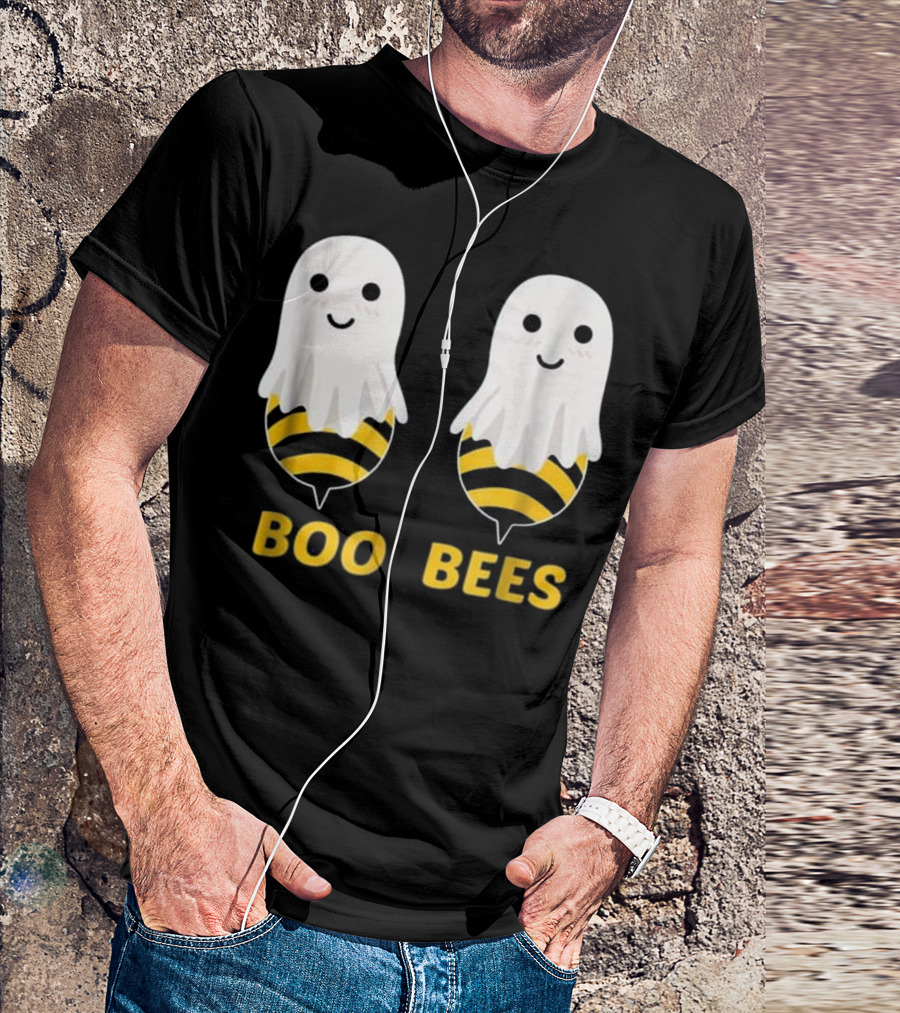 Boo Bees Couples Halloween Costume Ghost And Bee Fun T-Shirt