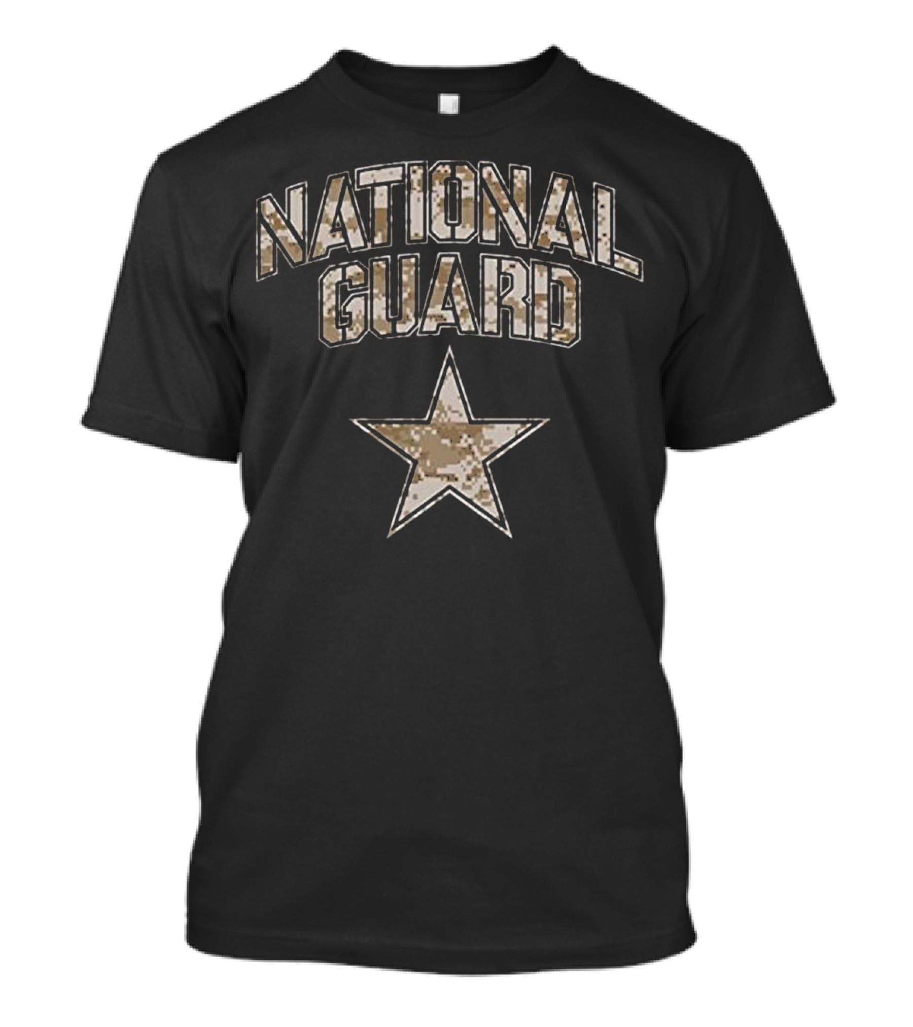 National Guard Camo Star Military Emblem T-Shirt
