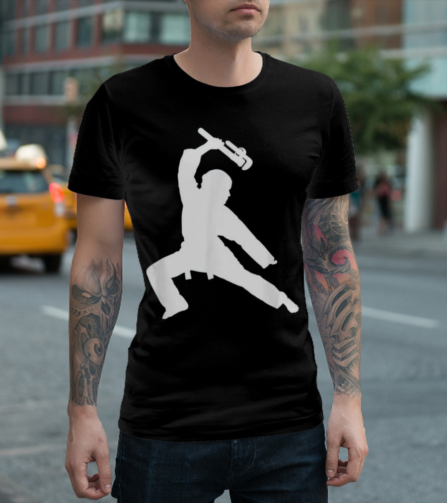 Plumbing Ninja Funny Plumber Action T-Shirt