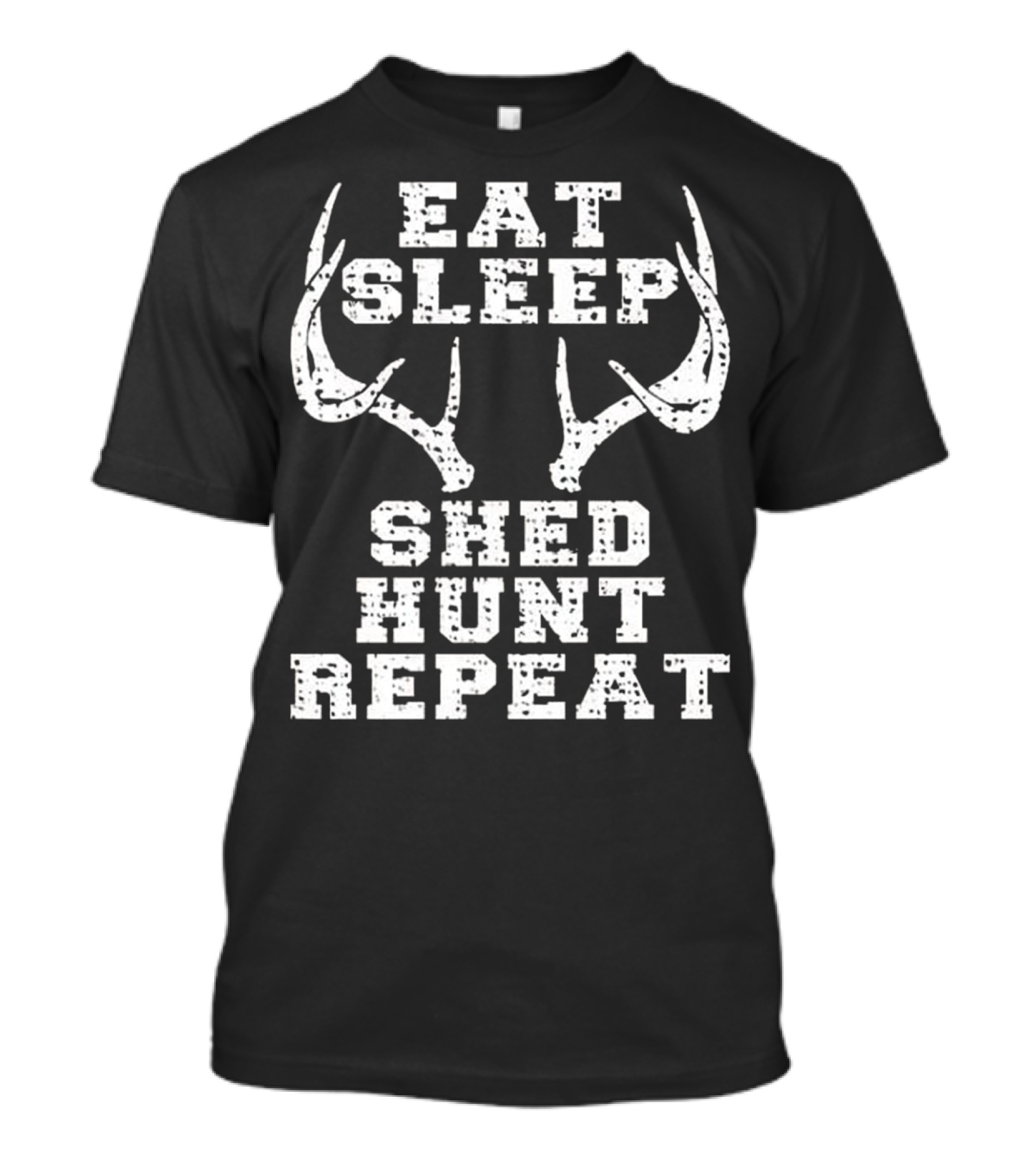 Eat Sleep Shed Hunt Repeat Deer Antler H T-Shirt