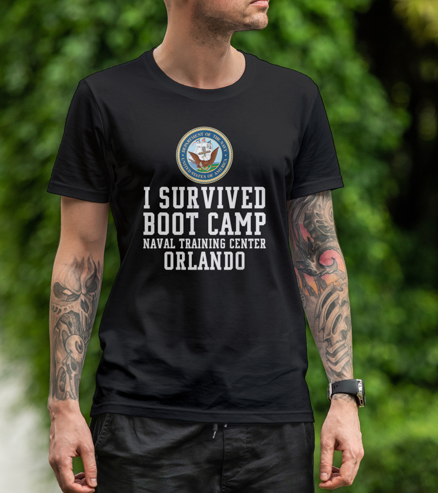 I Survived Boot Camp Naval Training Center Orlando Department Of The Navy Seal T-Shirt