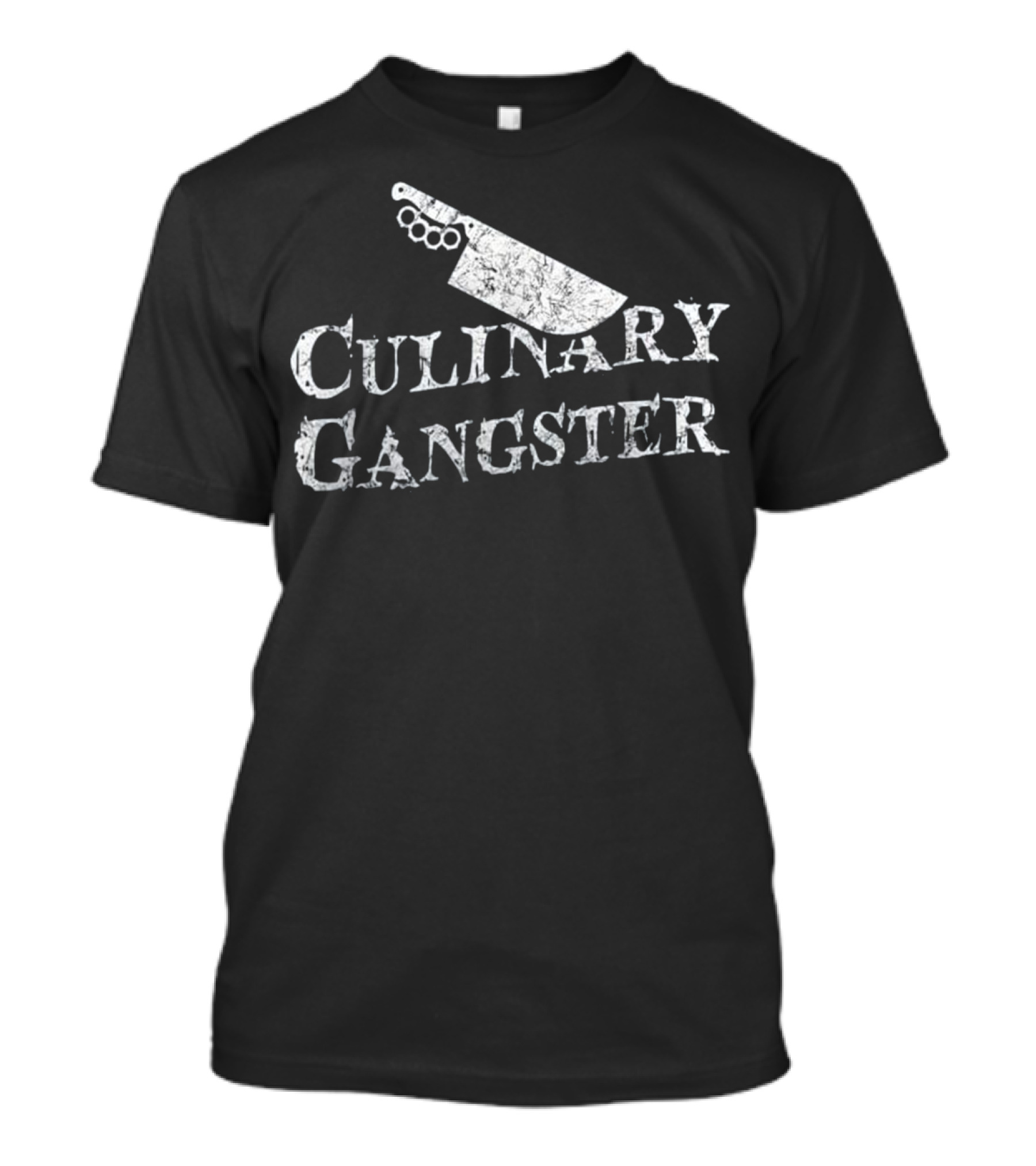 Culinary Gangster Chef Knife Brass Knuckles Cook Humor T-Shirt