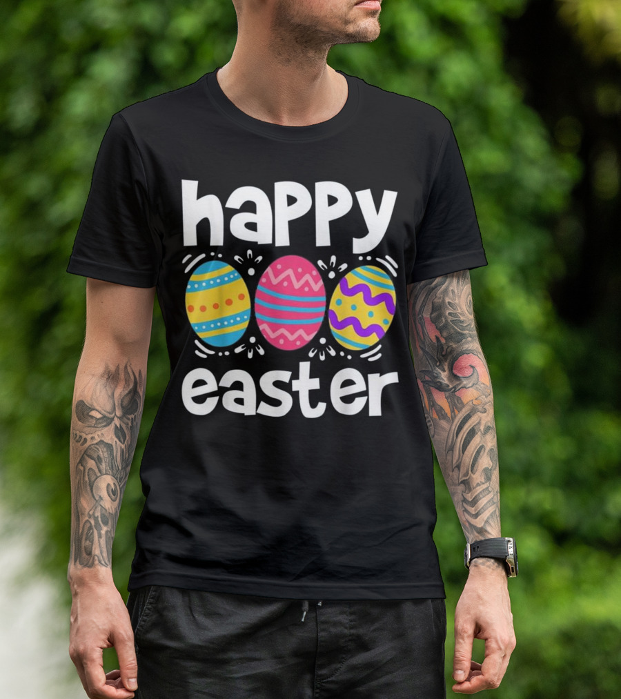 Happy Easter Eggs Colorful Egg Huntin T-Shirt