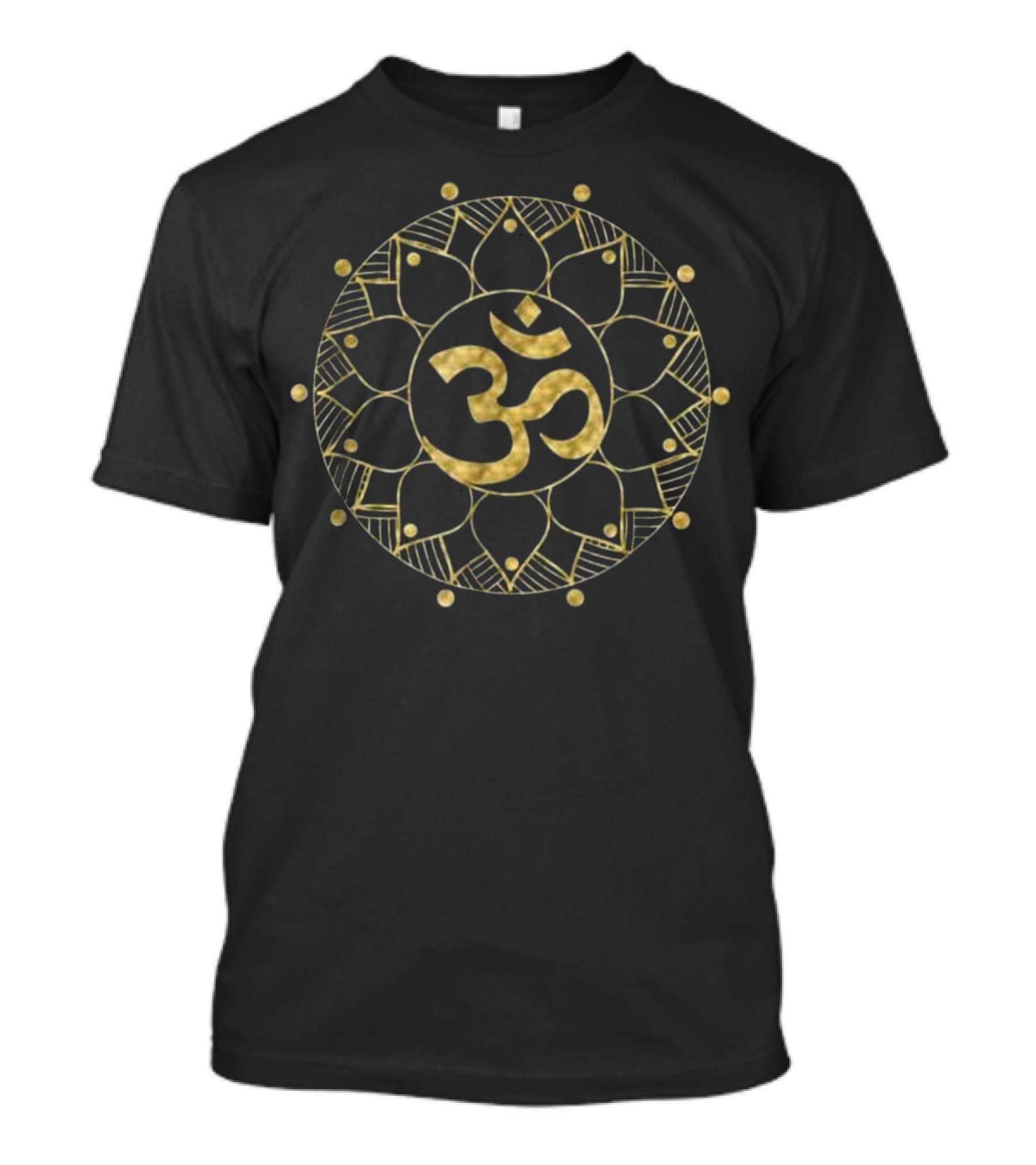 Sacred Gold Mandala Om Spiritual Yoga T-Shirt