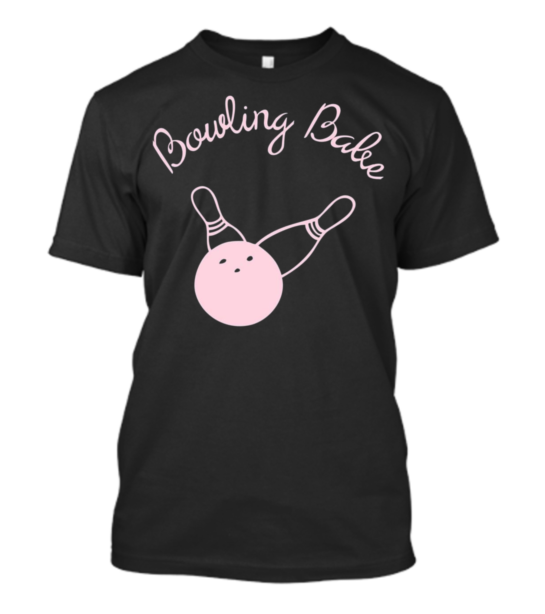 Bowling Babe Ladies Pink Bowling Ball T-Shirt