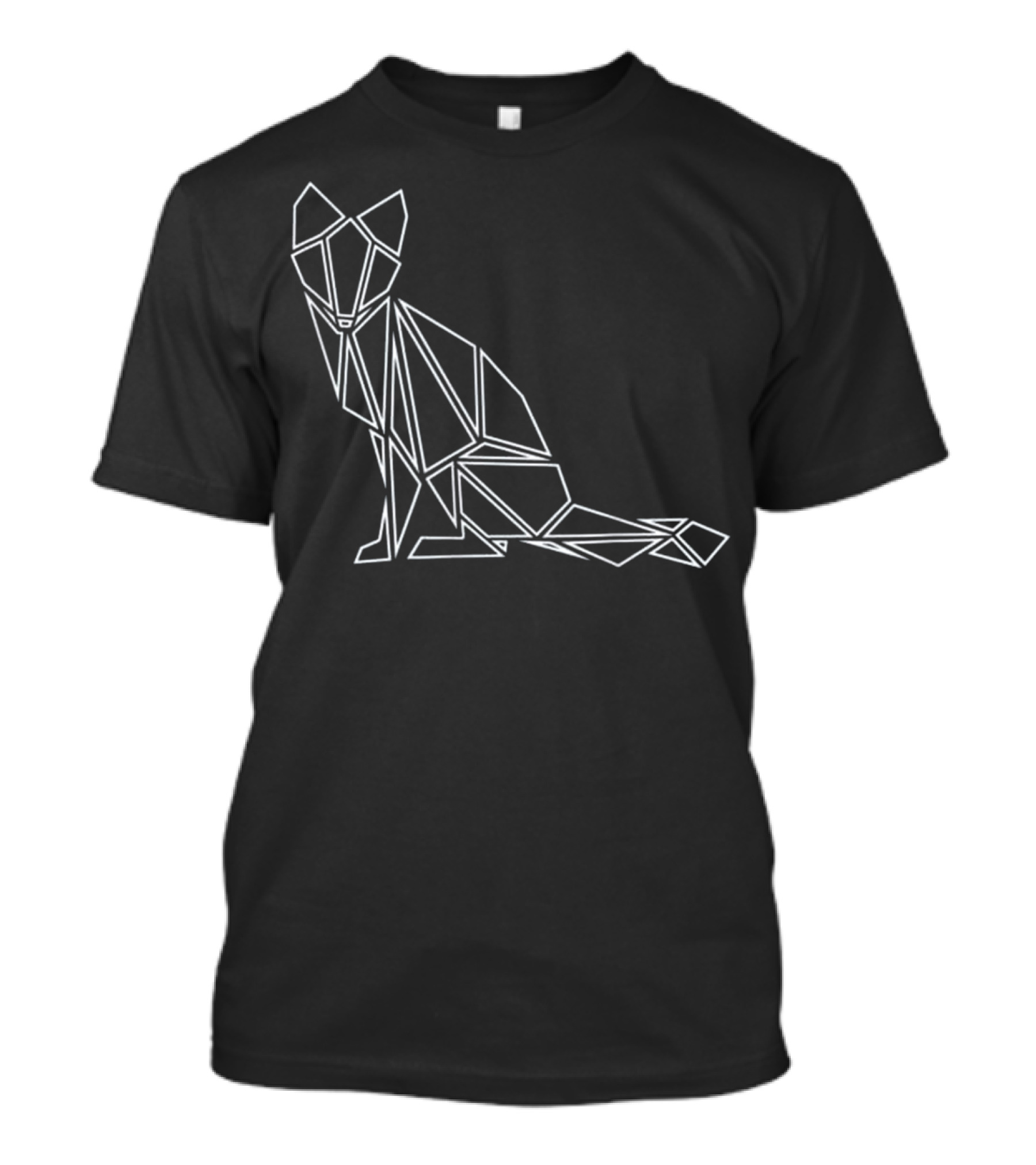POLYGON FOX Forest Animal Geometric Polygon T-Shirt