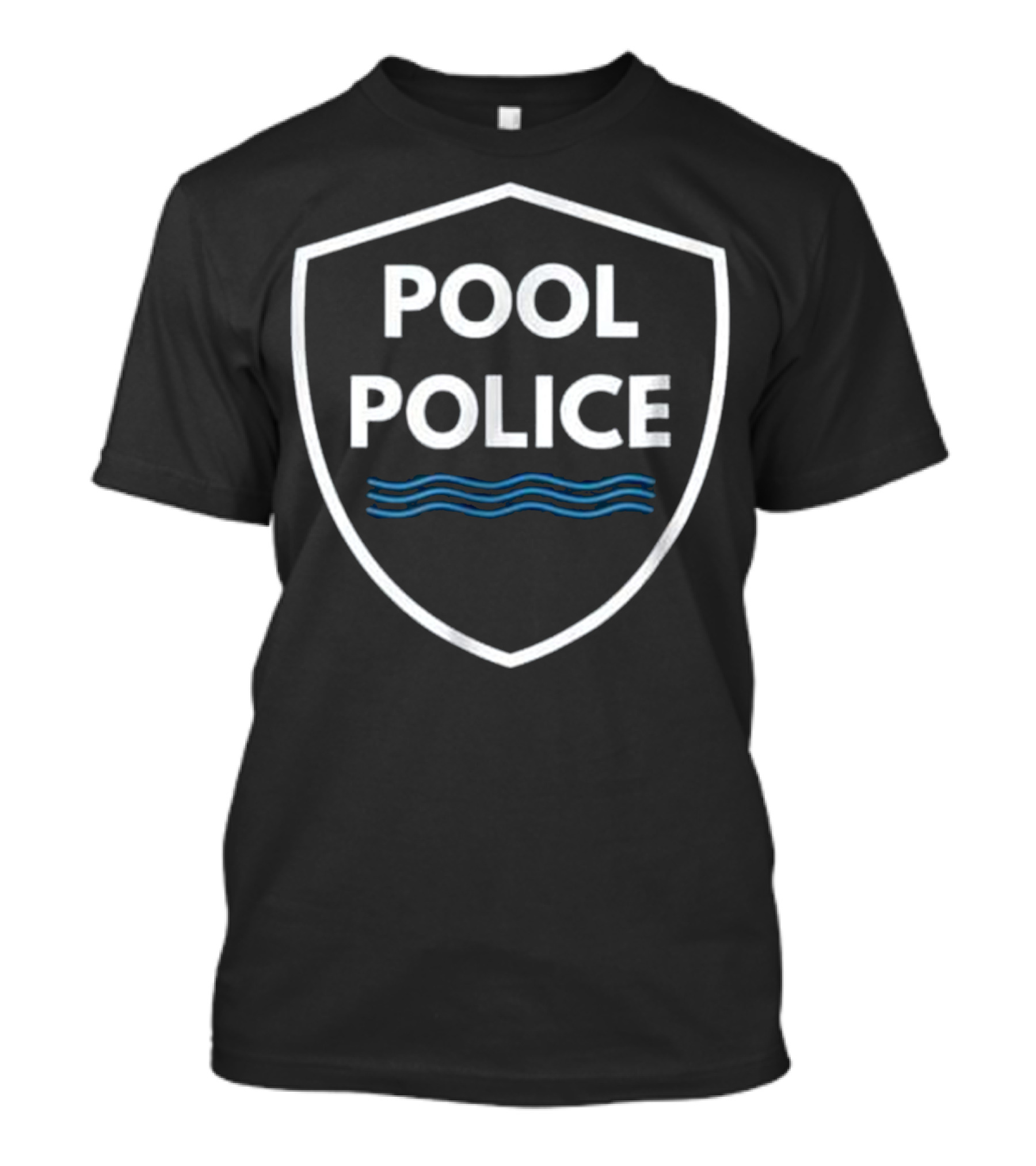 Pool Police Lifeguard Swimming Shield Badge T-Shirt