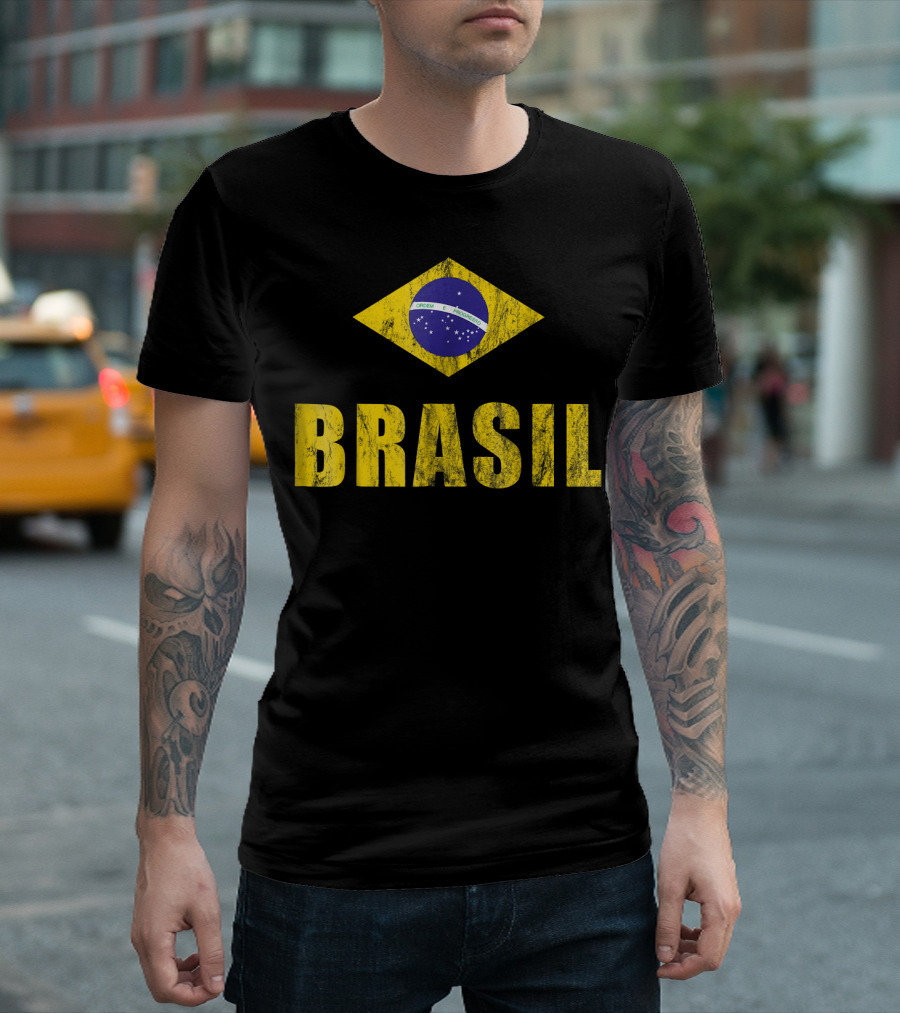 Brasil Brazilian Flag Soccer Brasil T-Shirt