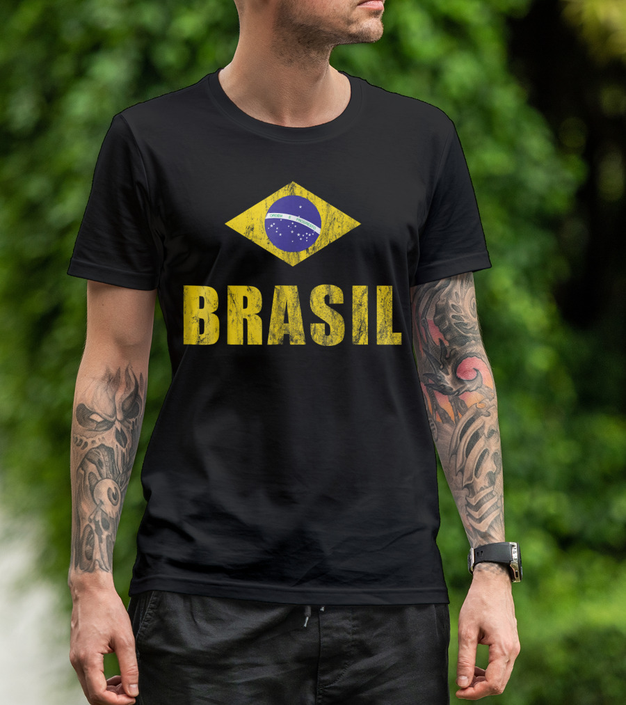 Brasil Brazilian Flag Soccer Brasil T-Shirt